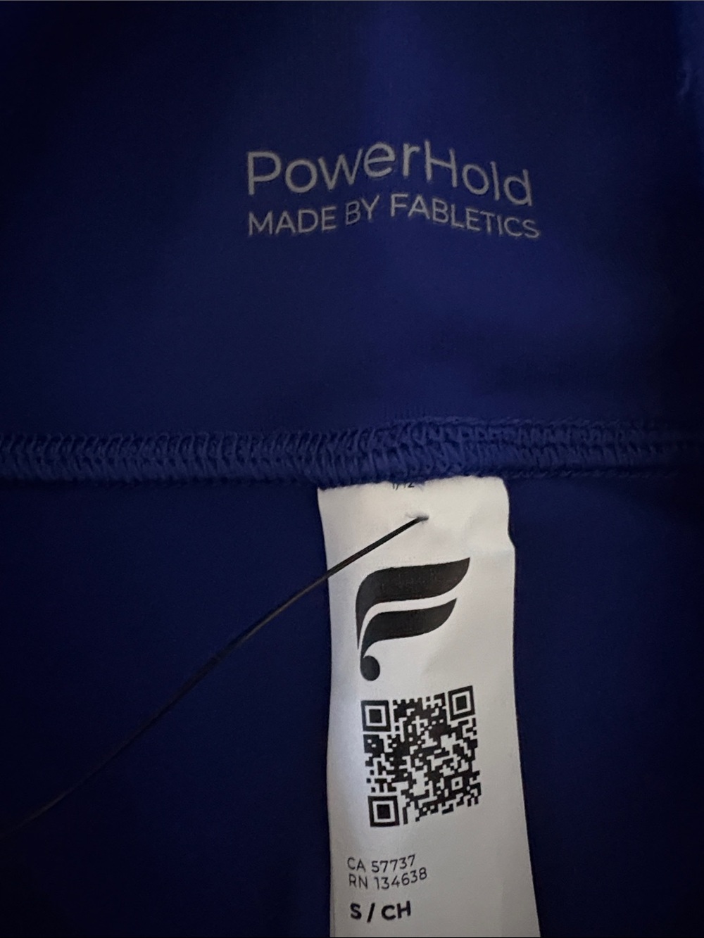 NWT [Fabletics] Define PowerHold High-Waisted Leggings 7/8 Admiral Blue Womens S - Picture 13 of 13